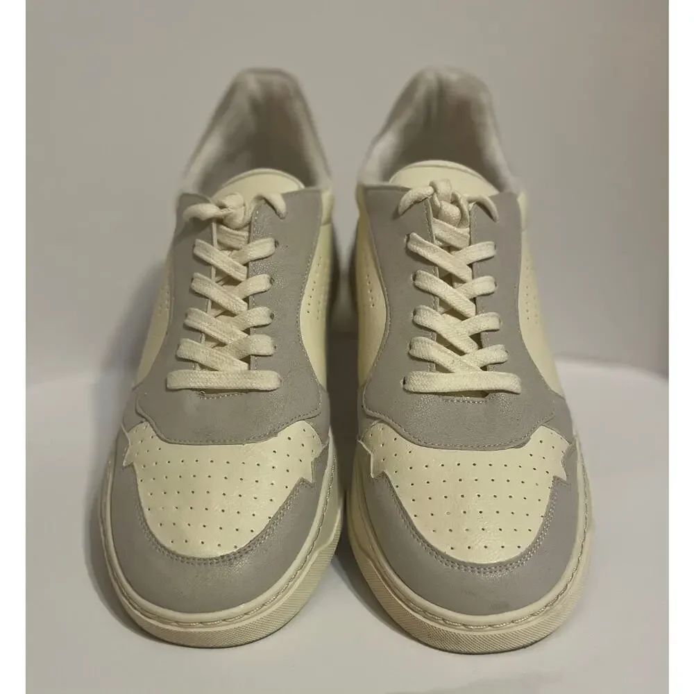 MIA Womens Platform Sneakers Shoes Sz 10 Gray Cream Lace Up Casual Color Block